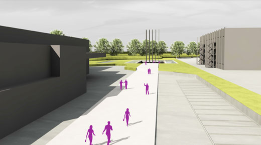 Perspective from Edison Street